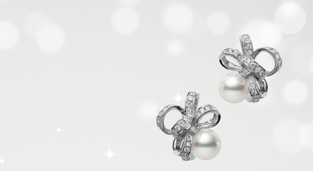Earrings pearl jewelry by Mikimoto