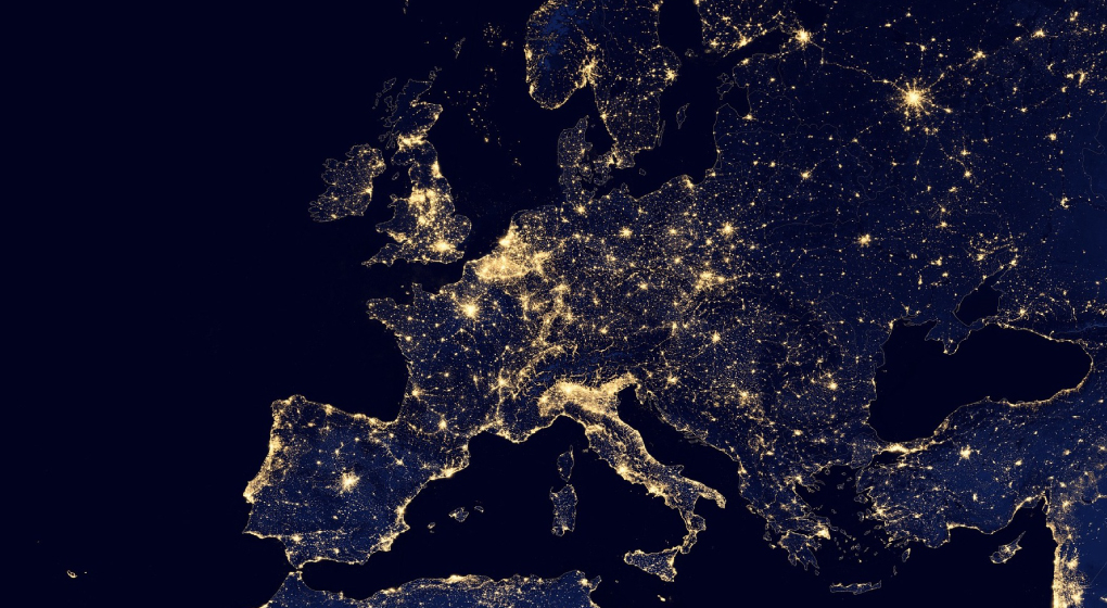 Europe view from satellite