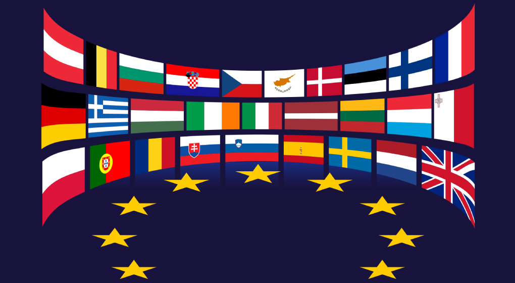 Diffent flafs in European countries