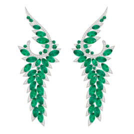 magnipheasant-emerald-plumage-long-earrings magnipheasant-emerald-plumage-long-earrings