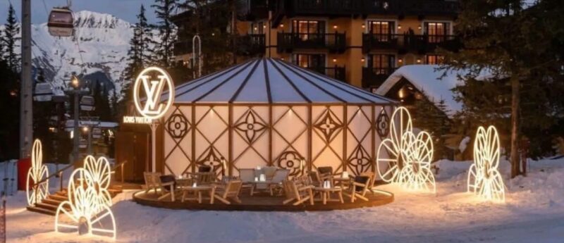 Discover the unique charm of Louis Vuitton Yurt in the snowy St. Moritz